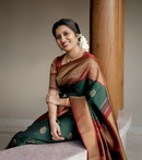 Enchanting Green Color Art Silk Saree