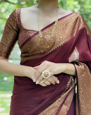 Graceful Maroon Color Art Silk Saree