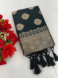 Graceful Black Color Soft Kanjivaram Silk Saree