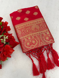 Stunning Red Color Soft Kanjivaram Silk Saree