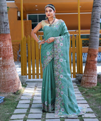 Ethereal Sky Color Soft Silk Saree