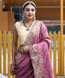 Splendorous Pink Color Soft Silk Saree