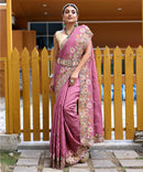 Splendorous Pink Color Soft Silk Saree