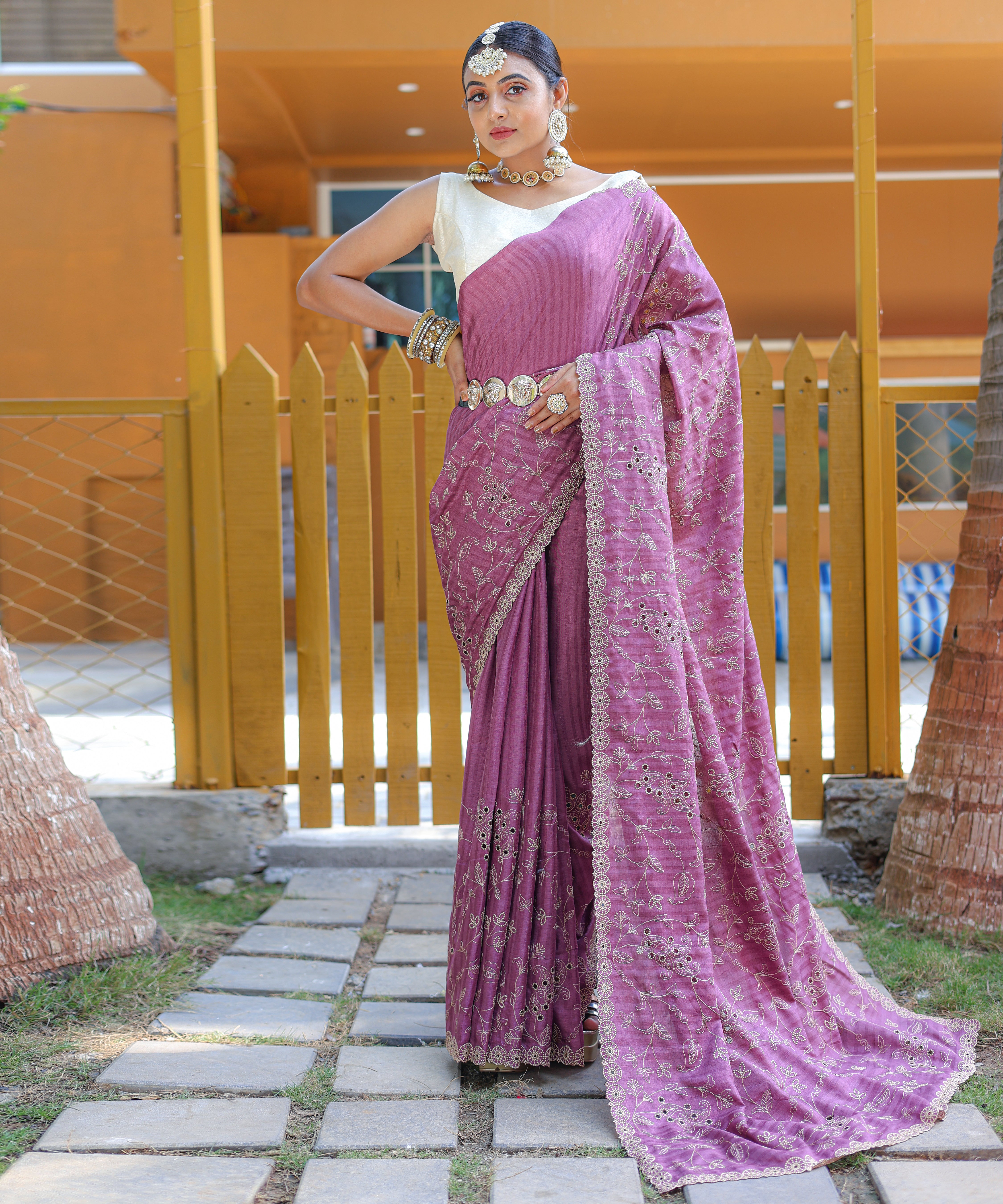 Splendid Pink Color Soft Silk Saree