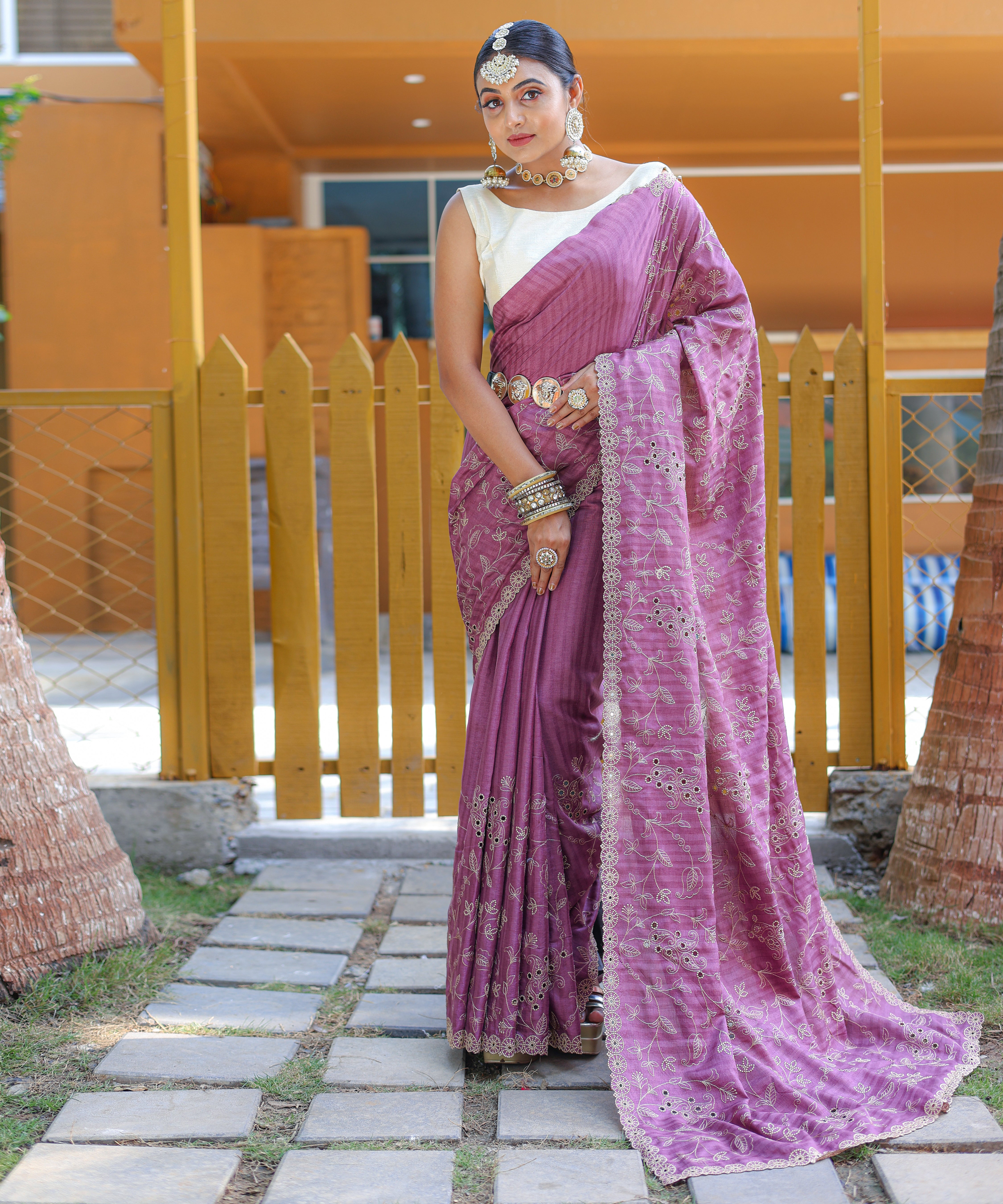 Splendid Pink Color Soft Silk Saree