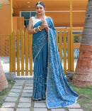 Opulent Blue Color Soft Silk Saree