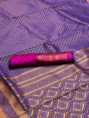 Resplendent Violet Color Art Silk Saree