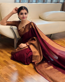 Graceful Maroon Color Art Silk Saree