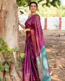 Delicate Magenta Color Art Silk Saree