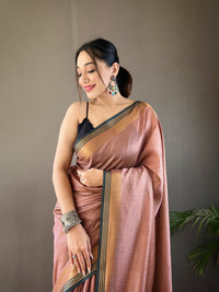 Serene Pink Color Soft Silk Saree