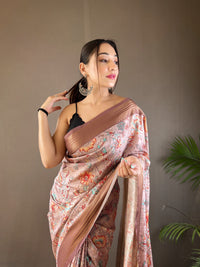 Winsome Lavender Color Soft Silk Saree with Digital Printed Designs