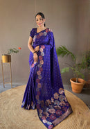 Harmonious Royal Blue Color Soft Silk Saree