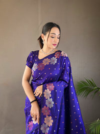 Harmonious Royal Blue Color Soft Silk Saree