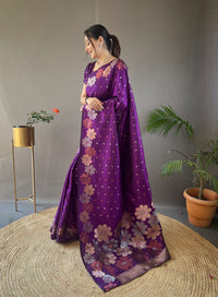 Mystical Purple Color Soft Silk Saree