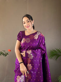 Mystical Purple Color Soft Silk Saree