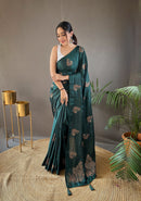 Mesmerizing Green Color Soft Silk Saree