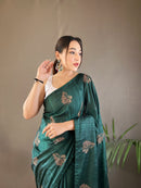 Mesmerizing Green Color Soft Silk Saree