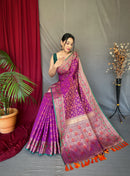 Splendid Purple Color Bandhej Patola Saree