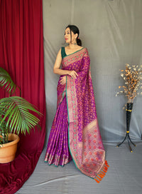 Splendid Purple Color Bandhej Patola Saree