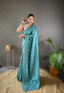 Majestic Light Blue Color Soft Silk Saree