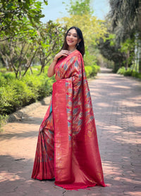 Luxurious Dark Pink Color Kanchipattu Silk Saree