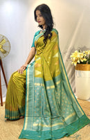 Euphoric Mehndi Green Color Kanchipuram Semi Silk Saree