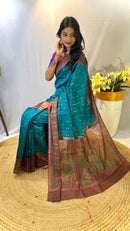 Radiant Rama Color Chanderi Silk Saree