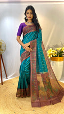 Radiant Rama Color Chanderi Silk Saree