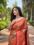 Radiant Red Color Kanchipattu Silk Saree