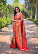 Radiant Red Color Kanchipattu Silk Saree