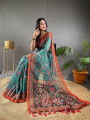 Winsome Rama Color Malai Cotton Saree