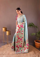 Opulent Sky Color Paithani Silk Saree