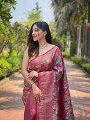 Gorgeous Wine Color Kanchipattu Silk Saree