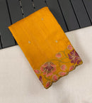 Opalescent Yellow Color Tussar Silk Saree