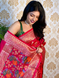 Opalescent Pink Color Banarasi Silk Saree