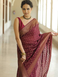 Mesmerizing Maroon Color Art Silk Saree