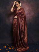 Blissful Maroon Color Art Silk Saree