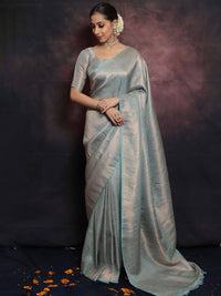 Ethereal Sea Green Color Art Silk Saree