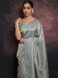 Ethereal Sea Green Color Art Silk Saree