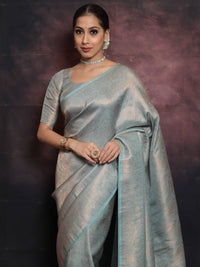 Ethereal Sea Green Color Art Silk Saree