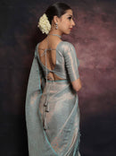 Ethereal Sea Green Color Art Silk Saree