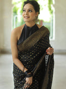 Gorgeous Black Color Art Silk Saree