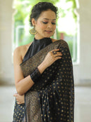 Gorgeous Black Color Art Silk Saree