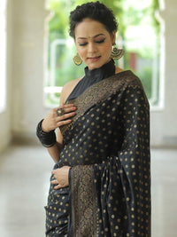 Gorgeous Black Color Art Silk Saree