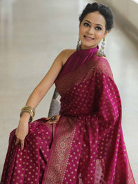 Awe-inspiring Wine Color Art Silk Saree