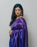 Whimsical Blue Color Art Silk Saree