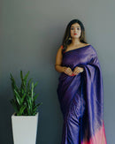 Whimsical Blue Color Art Silk Saree