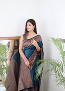 Vivacious Rama Color Art Silk Saree