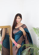 Vivacious Rama Color Art Silk Saree