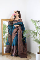 Vivacious Rama Color Art Silk Saree